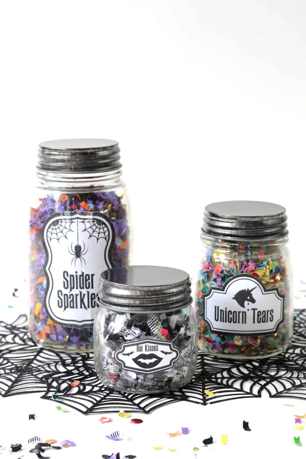 Glow in the dark confetti party favors for halloween