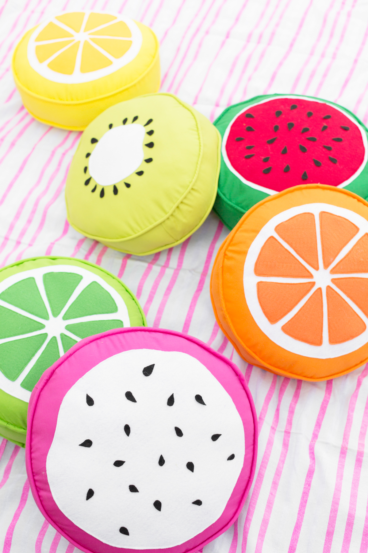 DIY Fruit Slice Pillows