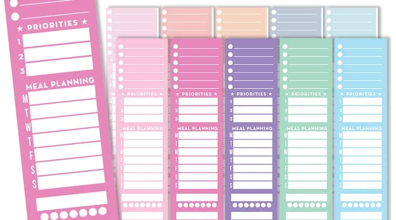 Full Side Bar Planner Stickers