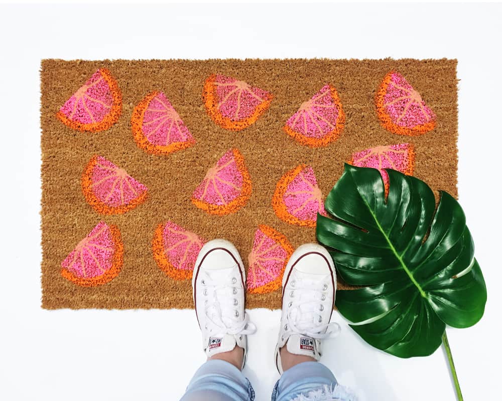 Grapefruit Slice Doormat Tutorial