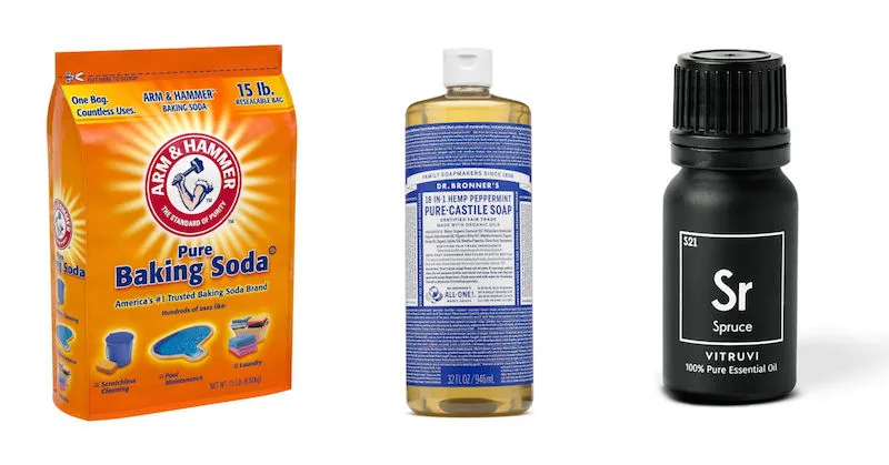 Ingredients for DIY soft scrub