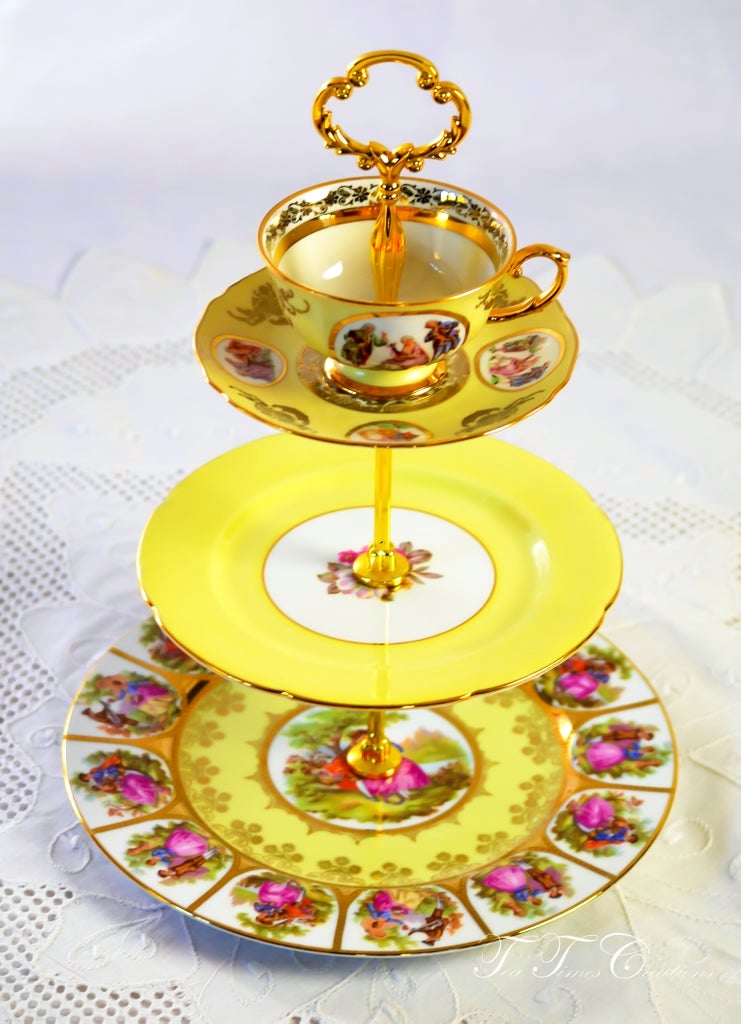 Three Tier Cake Stand Mad Hatter Style