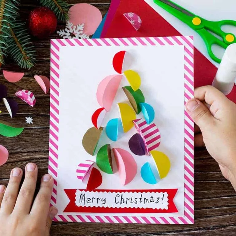 custom christmas card tutorial for kids