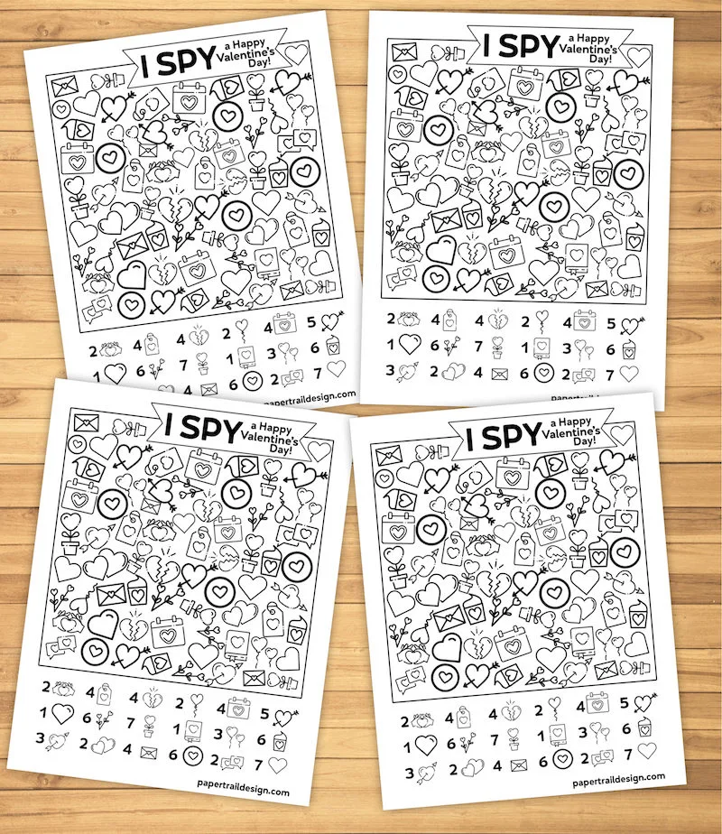 I Spy Printable Valentines