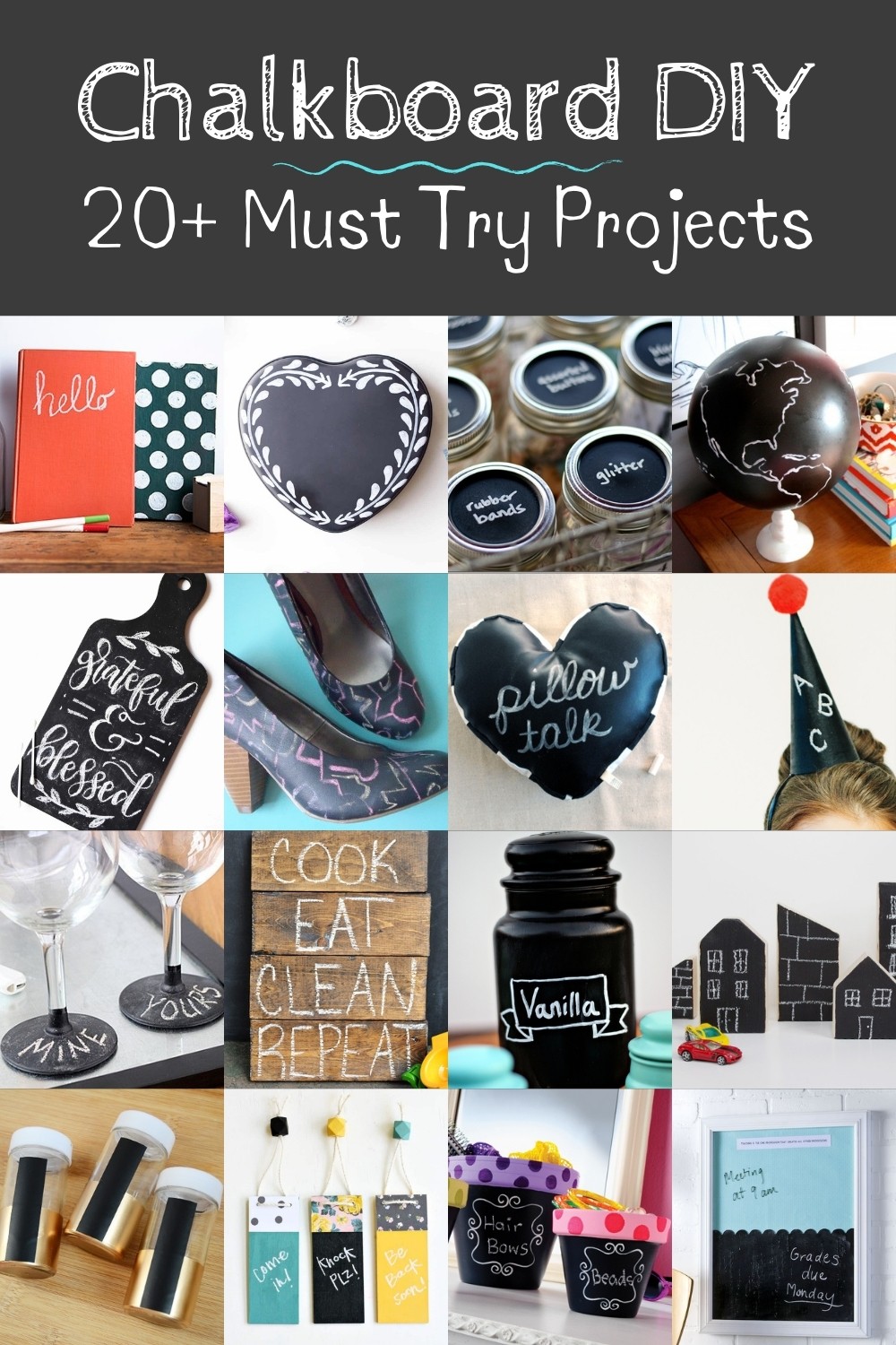 Chalkboard Crafts: 35+ Ideas You'll Have to Try! - DIY Candy