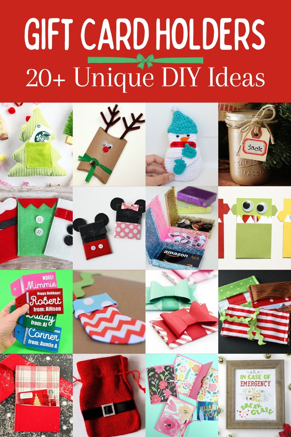 Over 20 DIY Gift Card Holders