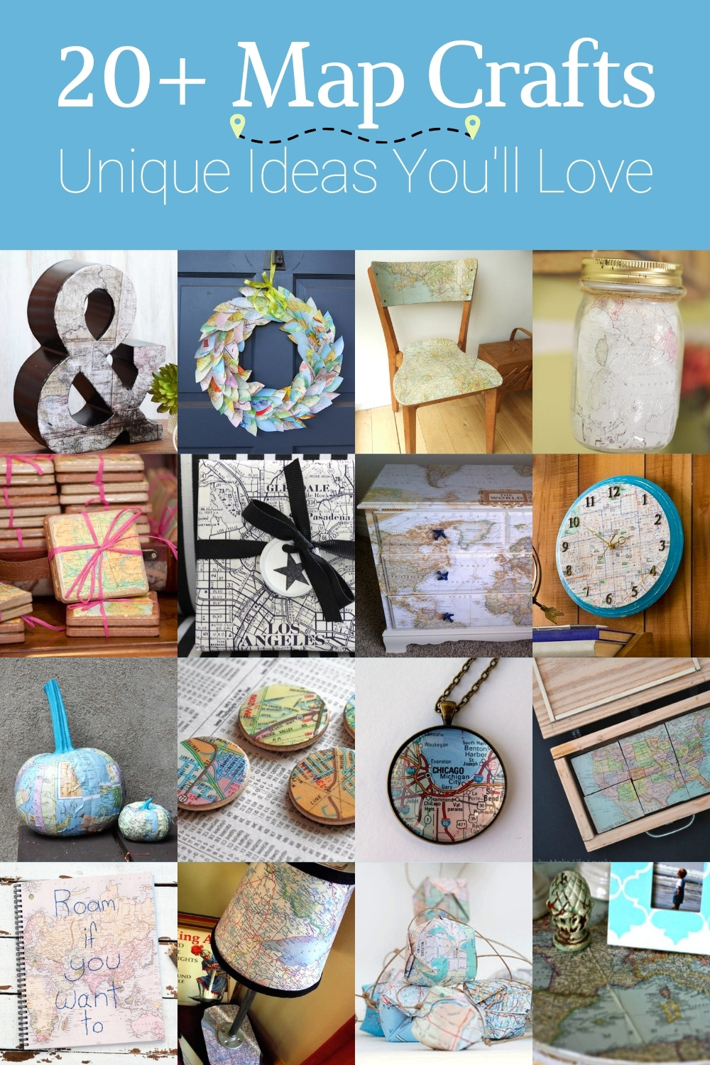 Over 20 Map Crafts You'll Love