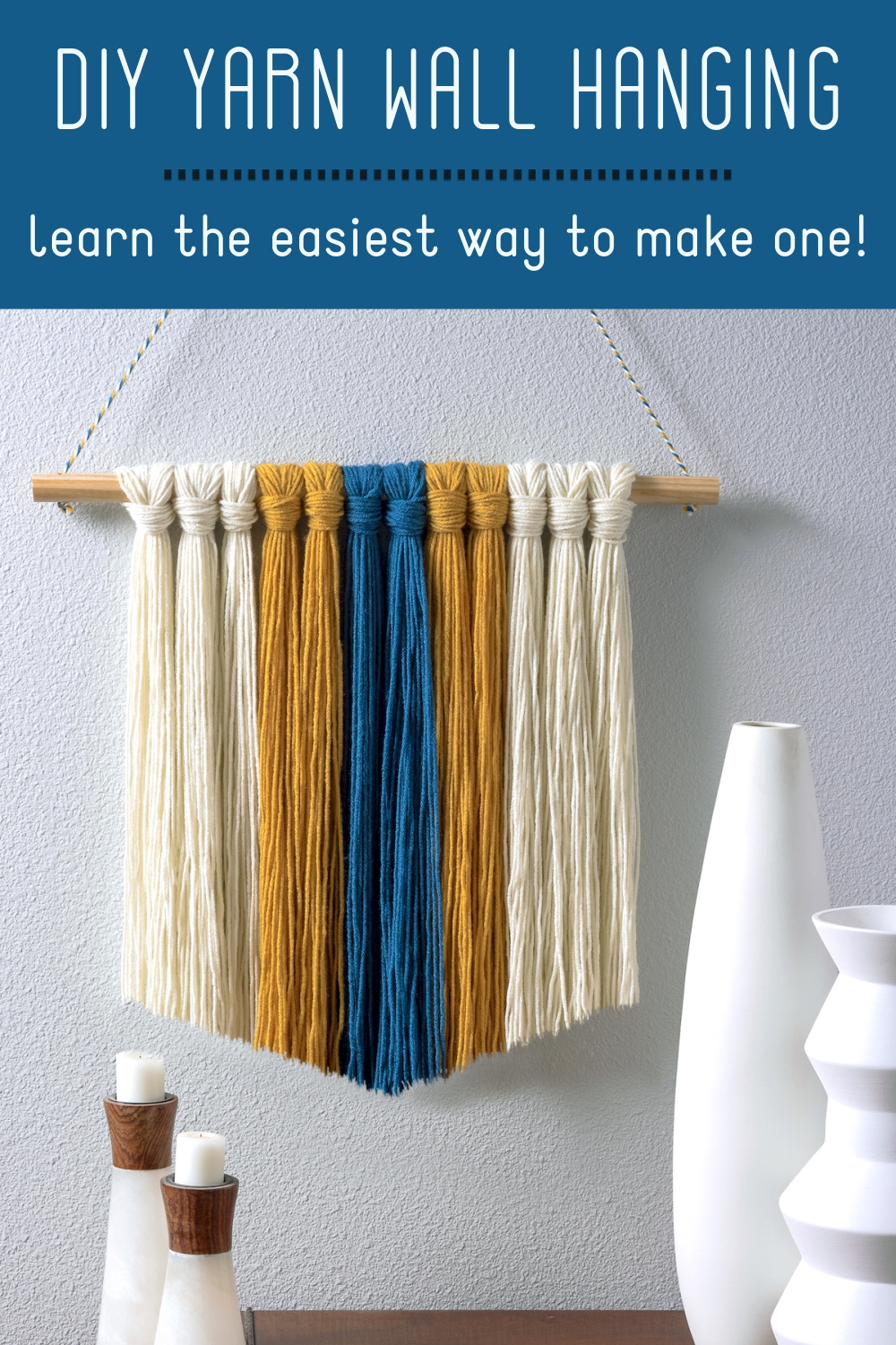 Make a yarn wall hanging