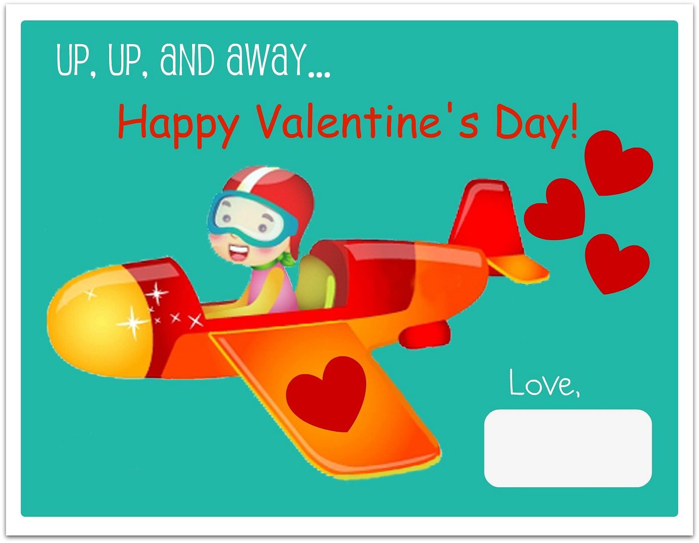 airplane valentine