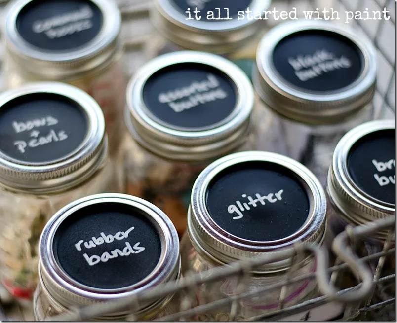 Mason Jar Craft Storage