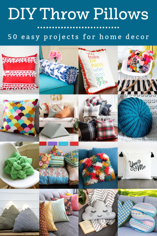 DIY Pillows: 50 Easy Ideas for Home Decor - DIY Candy