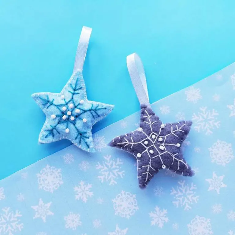 Felt Star Christmas Ornaments