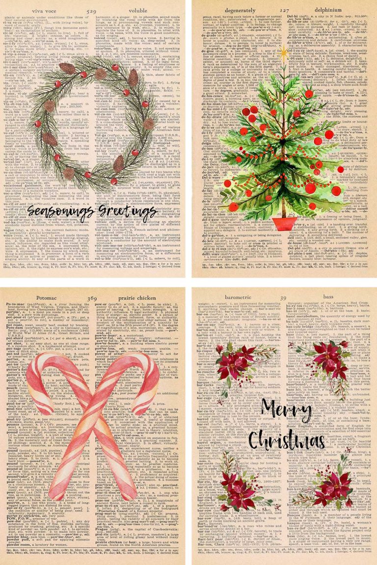 Free Christmas Dictionary Page Printables