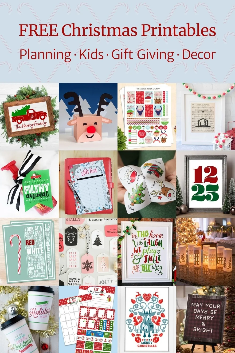35 FREE Christmas Printables to Deck Your Halls