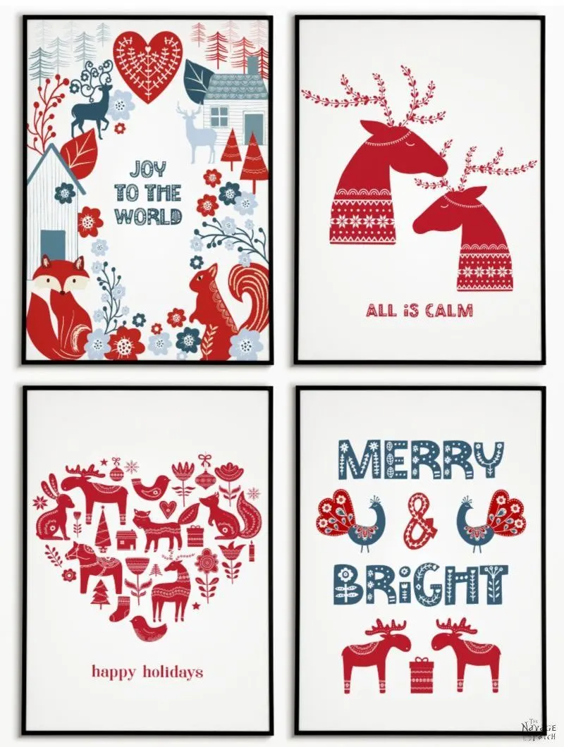 12 Scandinavian Christmas Printables