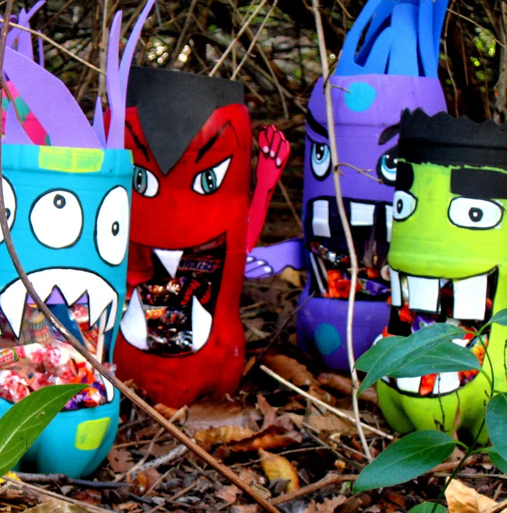 Recycled bottle monster mash