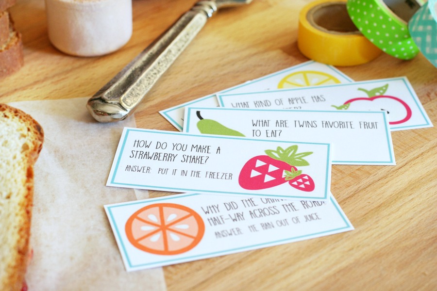 Fruit Themed Lunchbox Notes