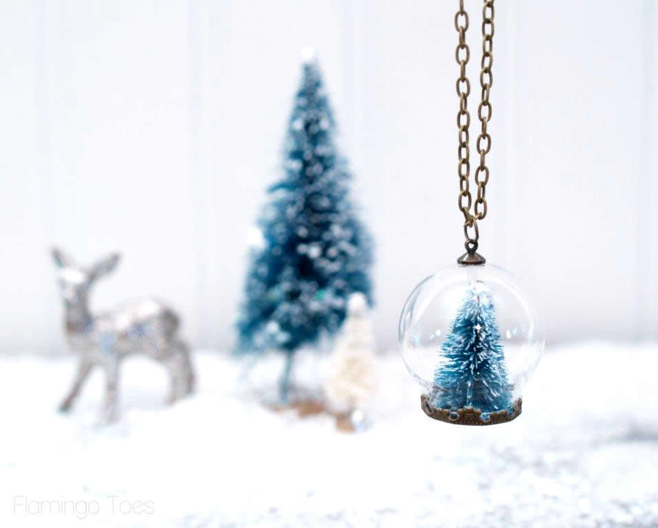 Winter Wonderland Snow Globe Necklace