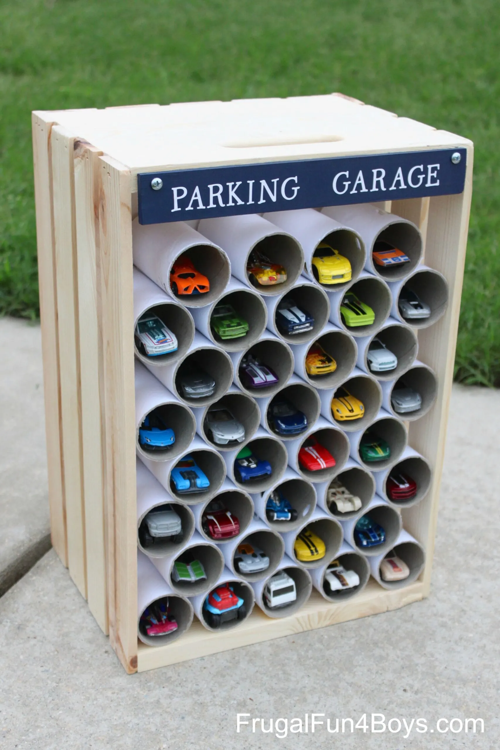 DIY Wooden Crate Car Storage