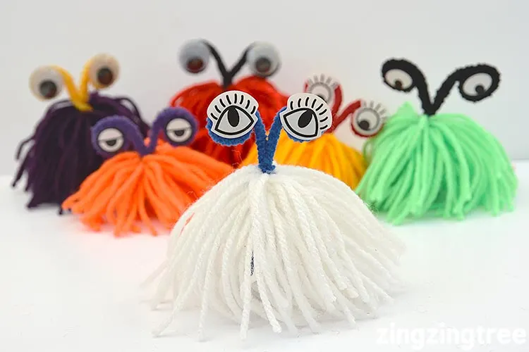 DIY Yarn monsters