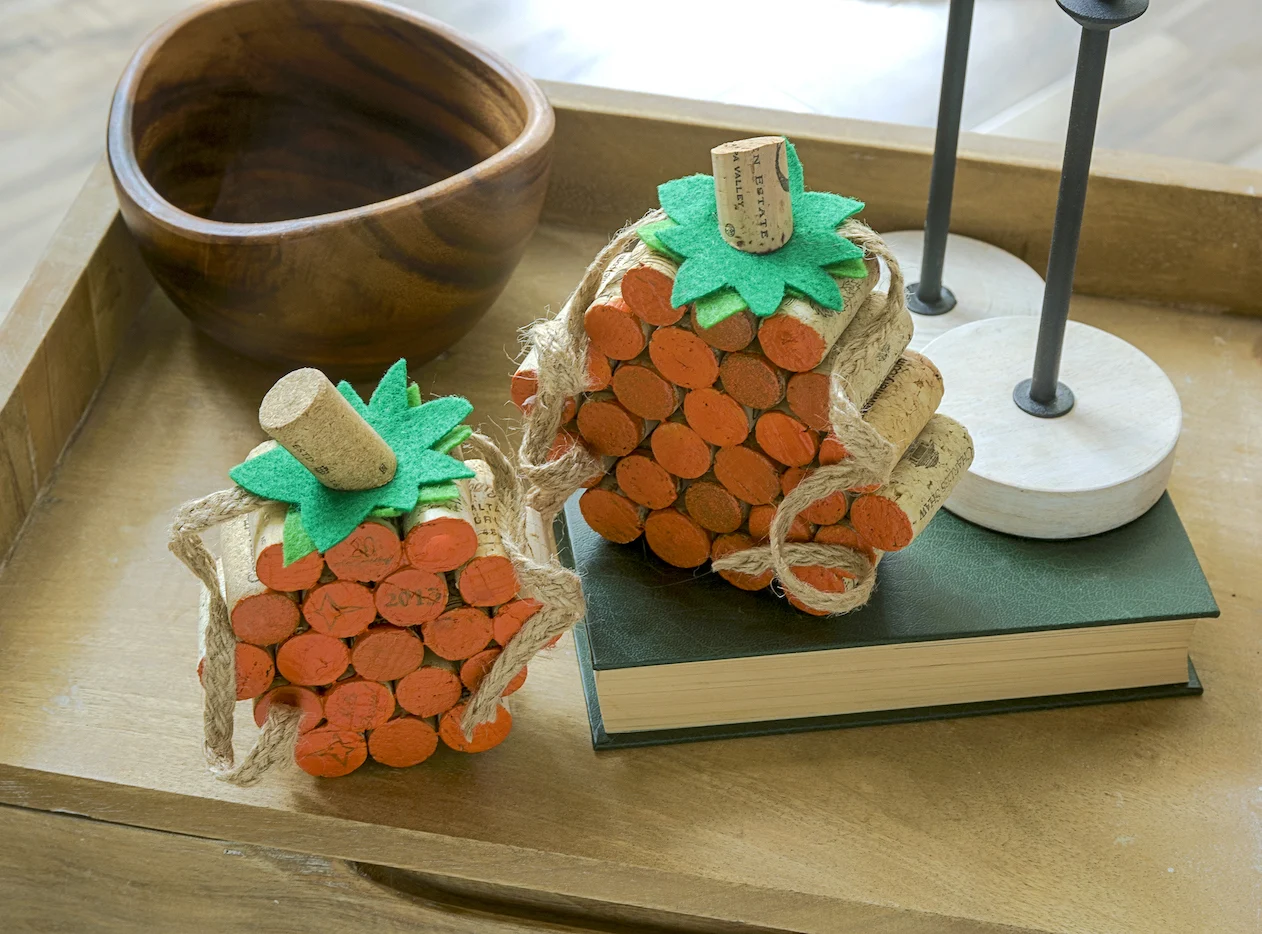 Wine Cork Pumpkins For Cute Fall Decor - DIY Candy