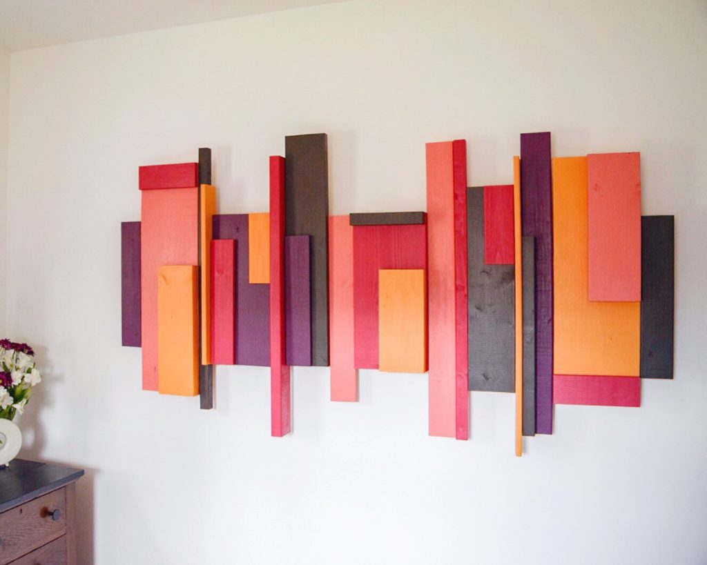 Large-Scale Wood Wall Art on a Budget