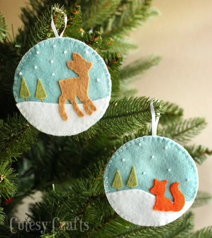 Felt Christmas Ornaments to Make for Your Tree - DIY Candy