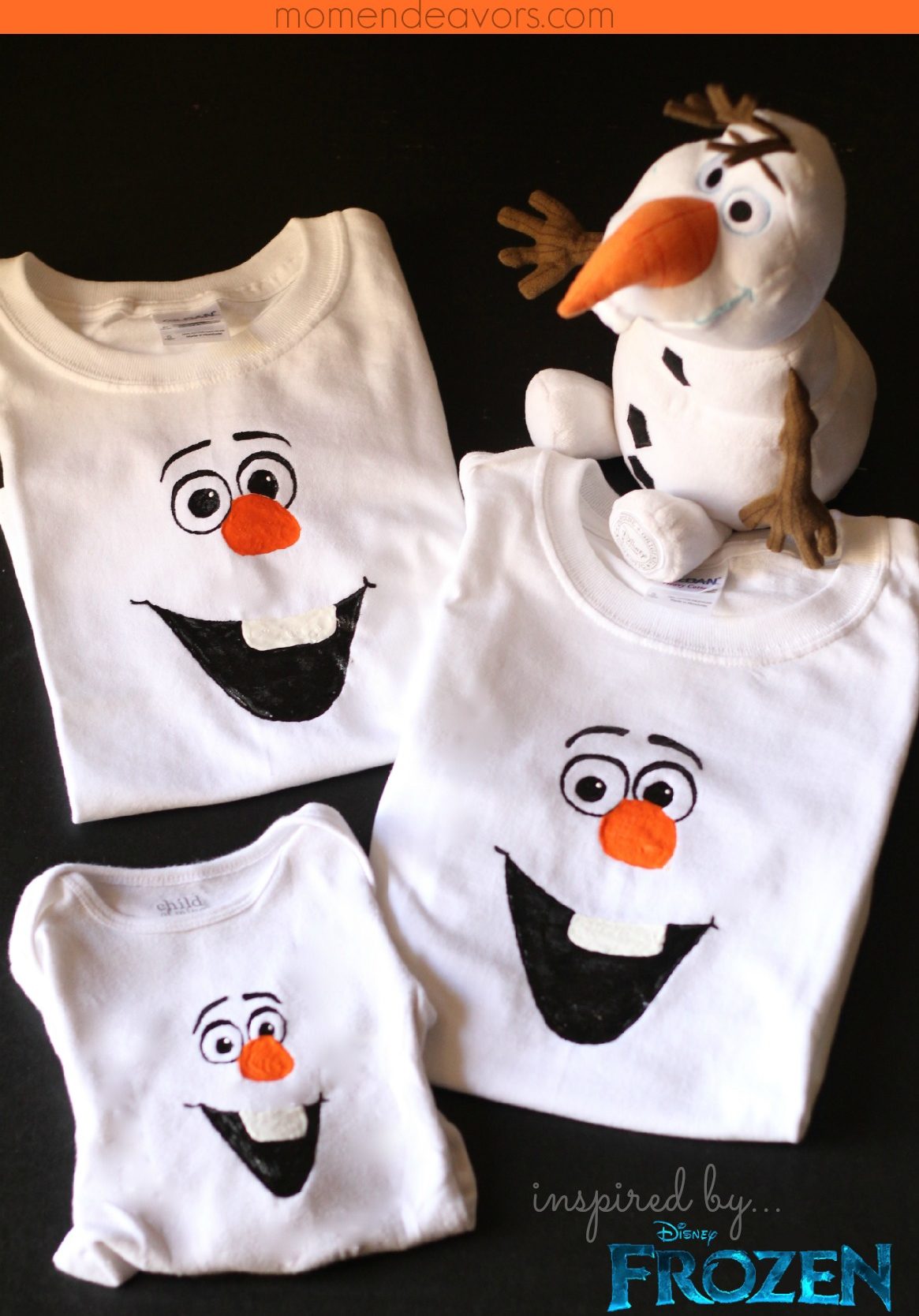 Disney Frozen Craft DIY Olaf Shirts