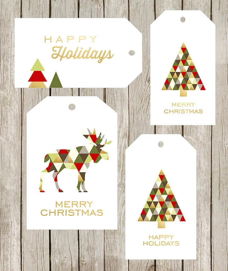 PRINTABLE Gift Tag, Printable Holiday Gift Tags, Printable Christmas Tags,  Printable Christmas Gift Tags, Black and White Digital Labels 