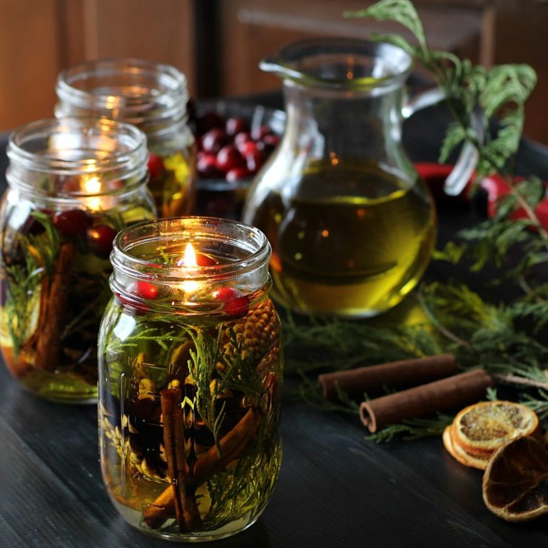 Oil Candle Lamp from a mason jar