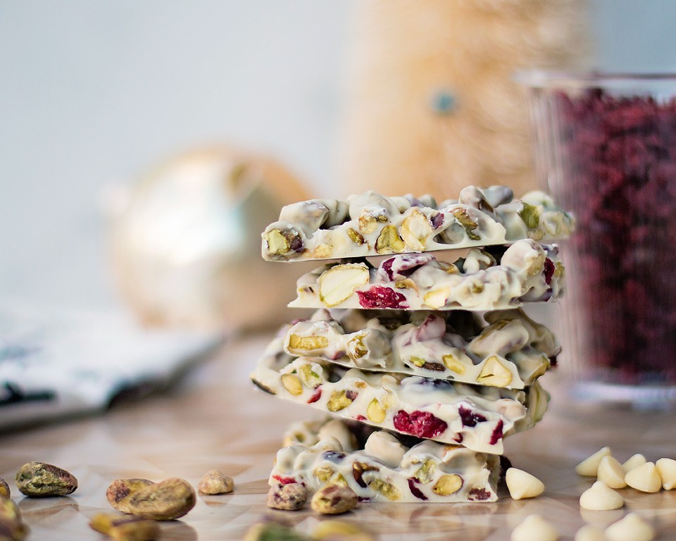 cranberry & pistachio Bark