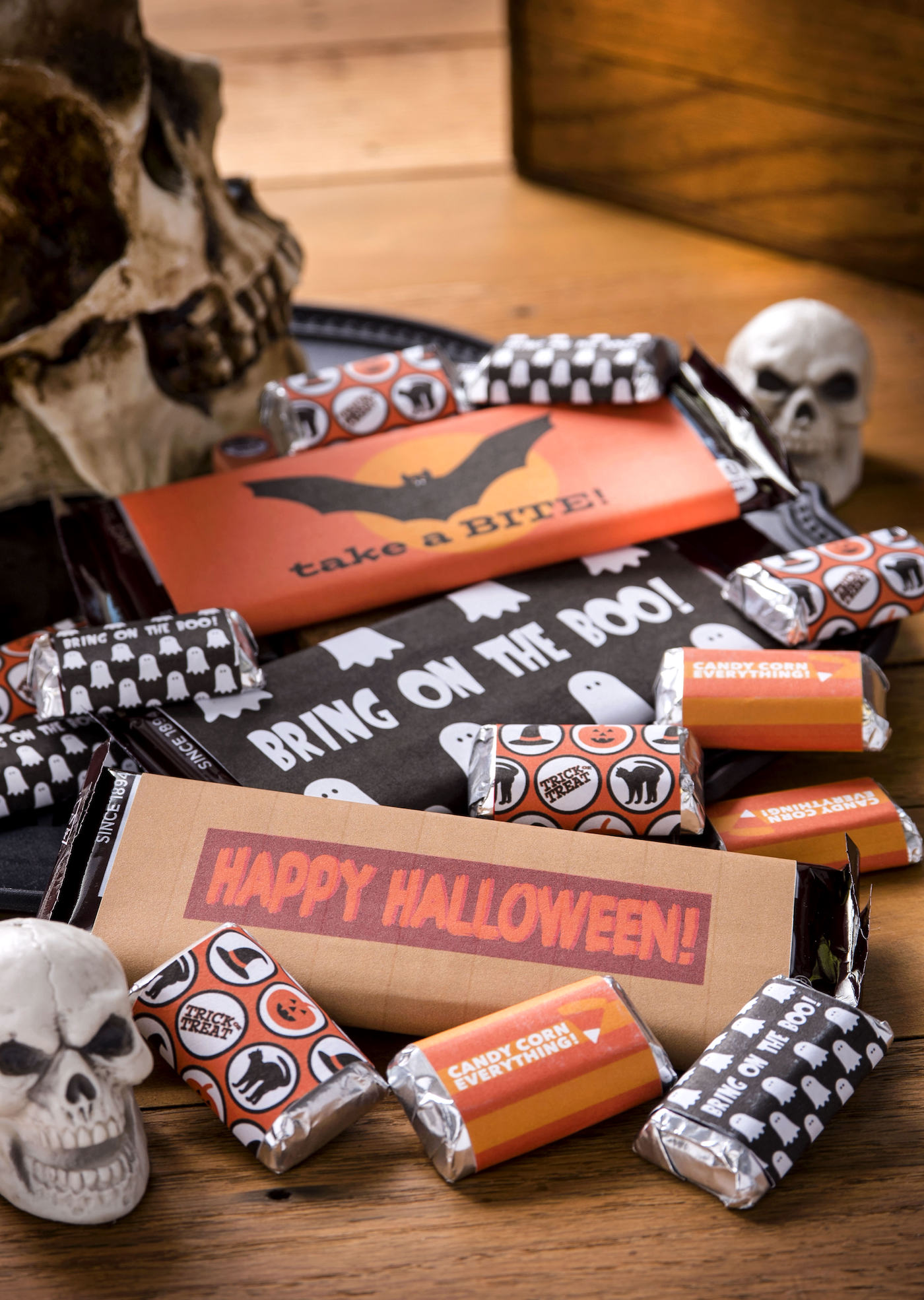 free printable halloween candy bar wrappers