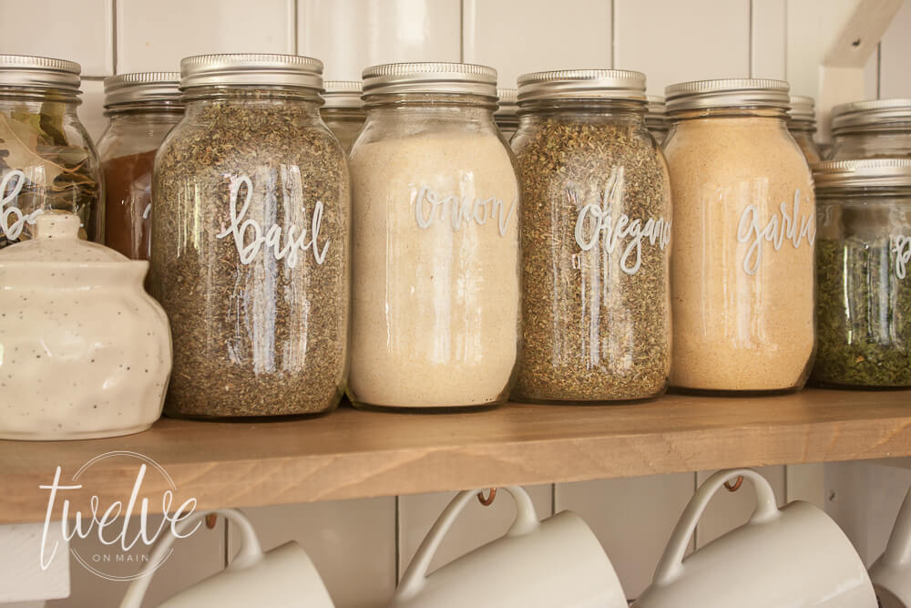 mason jar spice storage