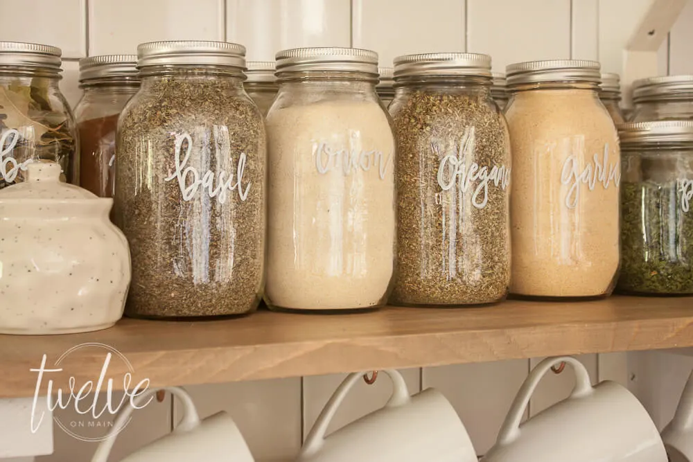 mason jar spice storage