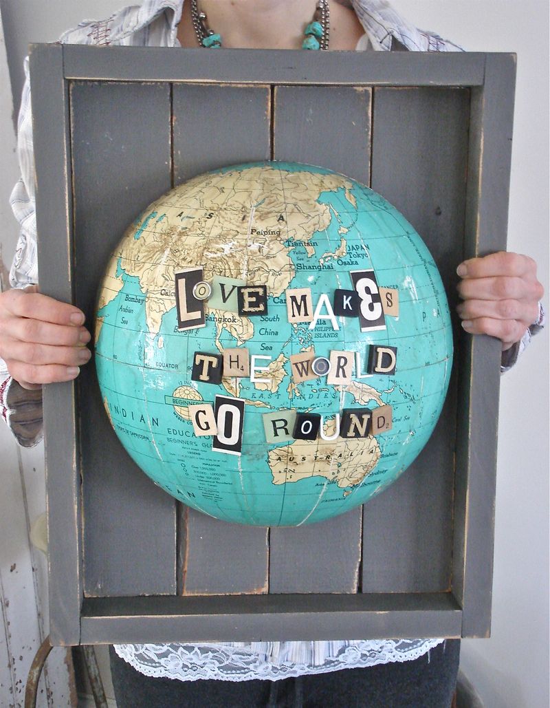 Wall Art globe DIY craft