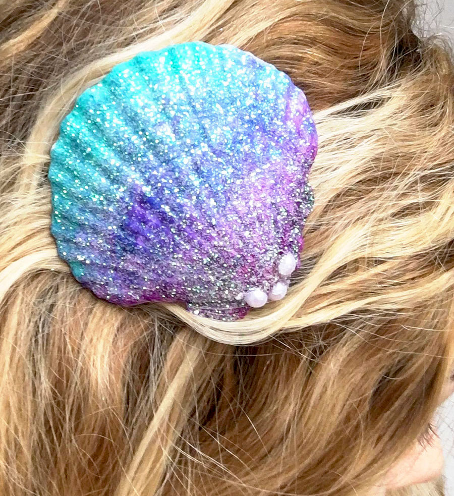 DIY Mermaid Shell Hair Clip