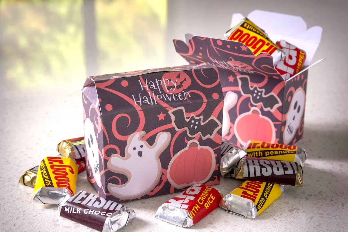Halloween Treat Box with mini candy bars