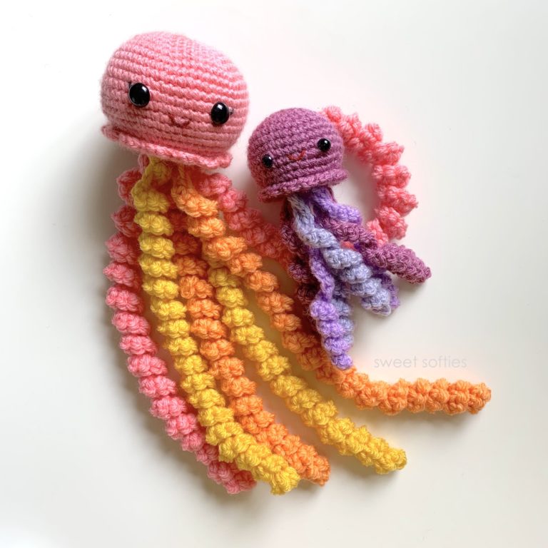 Mommy and baby jellyfish amigurumi patterns