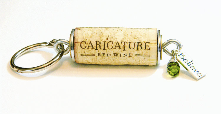 DIY Wine Cork Keychain