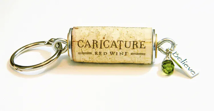 DIY Wine Cork Keychain