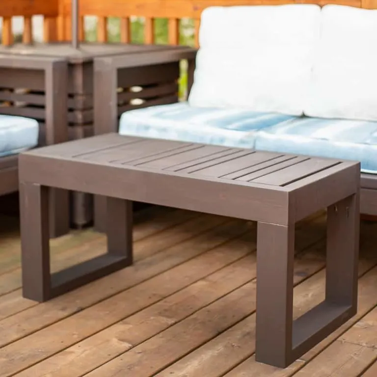 DIY West Elm Inspired Outdoor Coffee Table