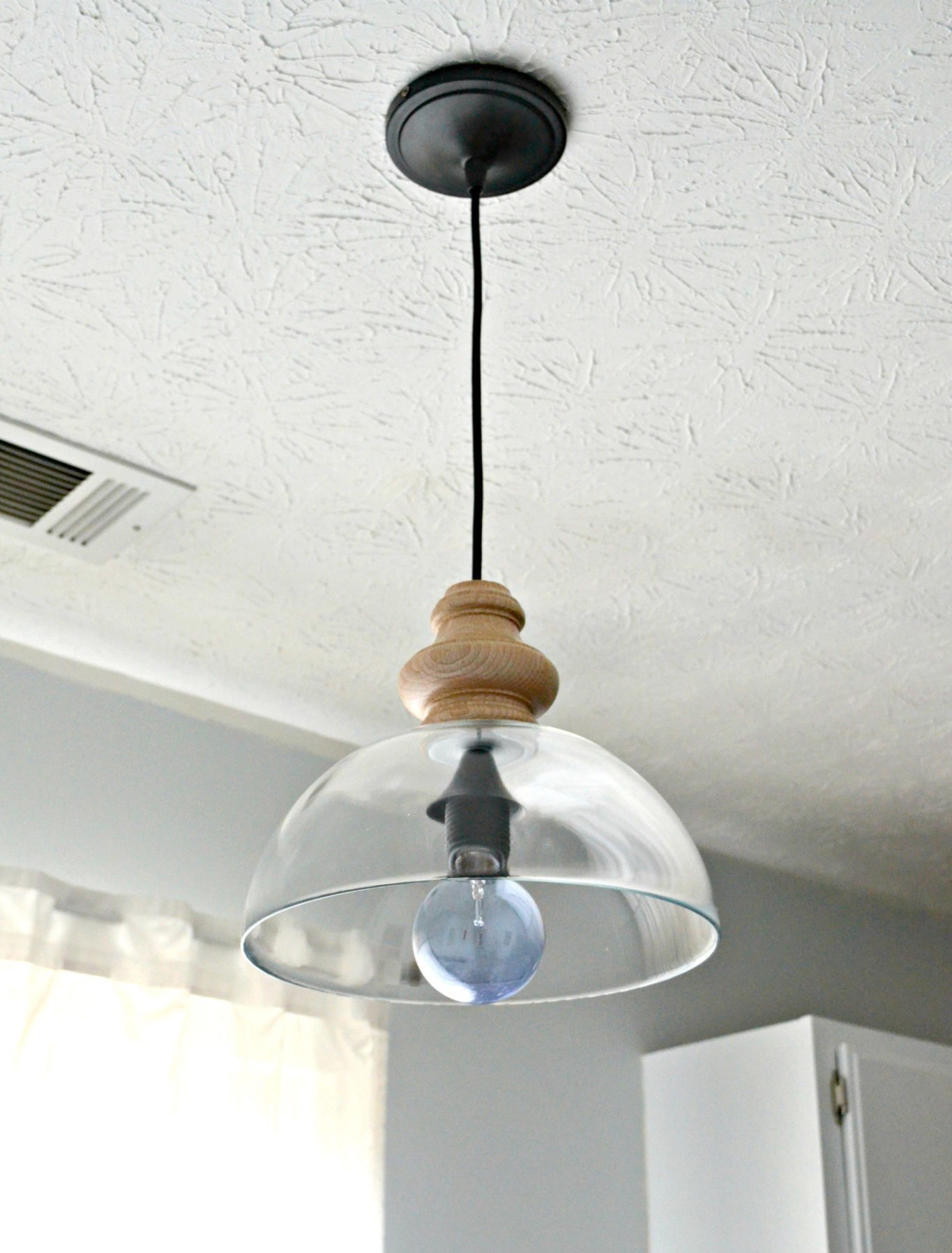 glass bowl pendant light fixture