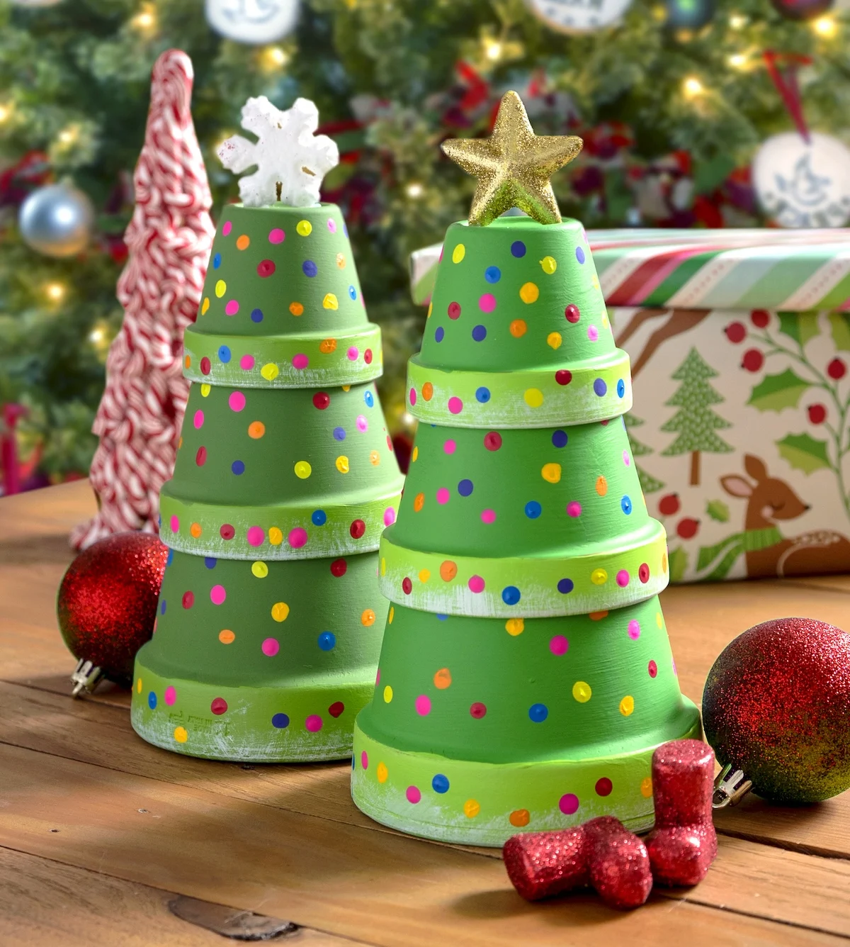 Clay pot Christmas craft for kids