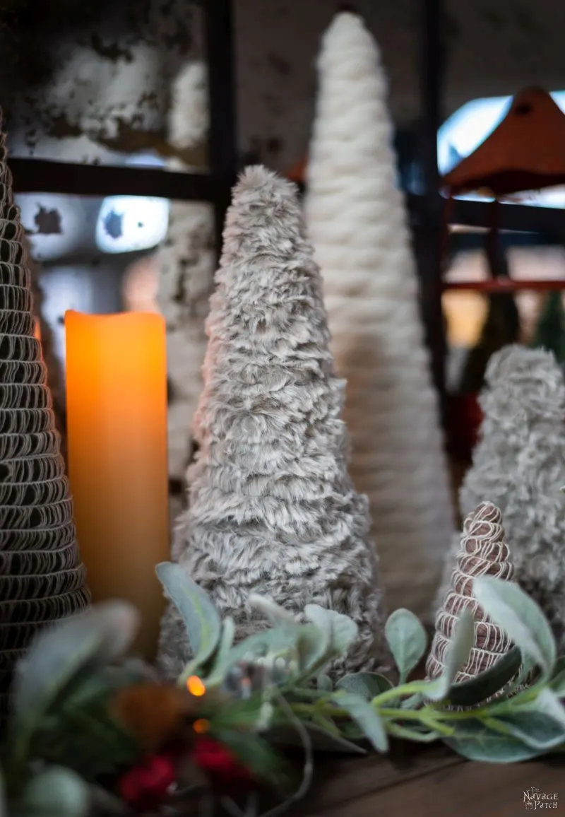 DIY Faux Fur Yarn Trees