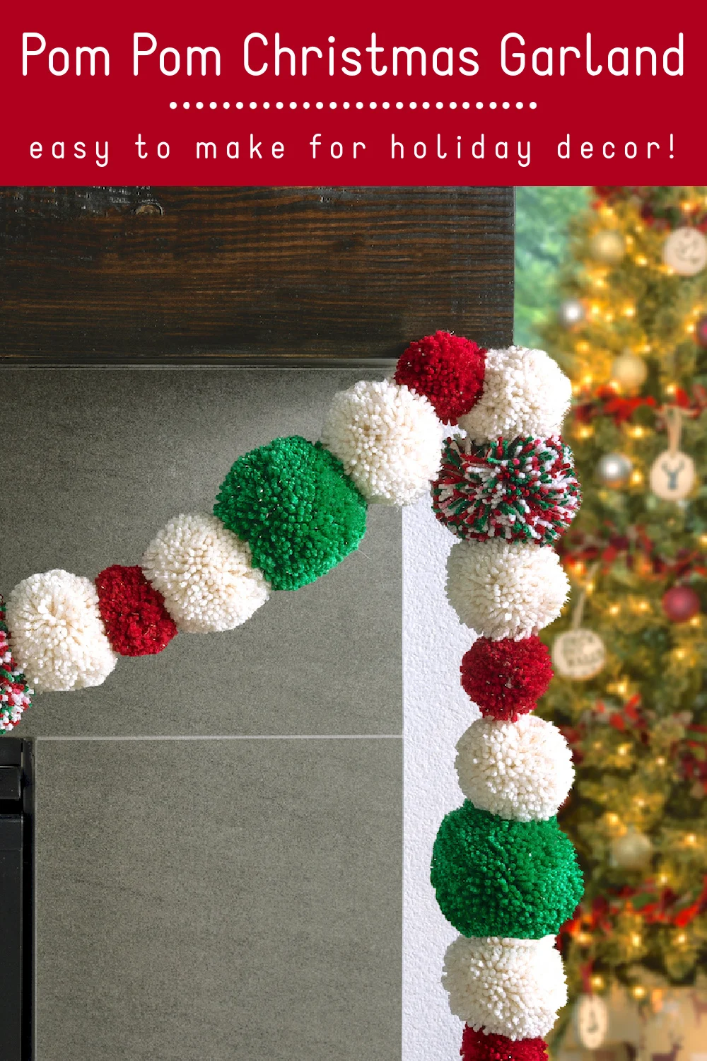 DIY Pom-Pom Christmas Trees