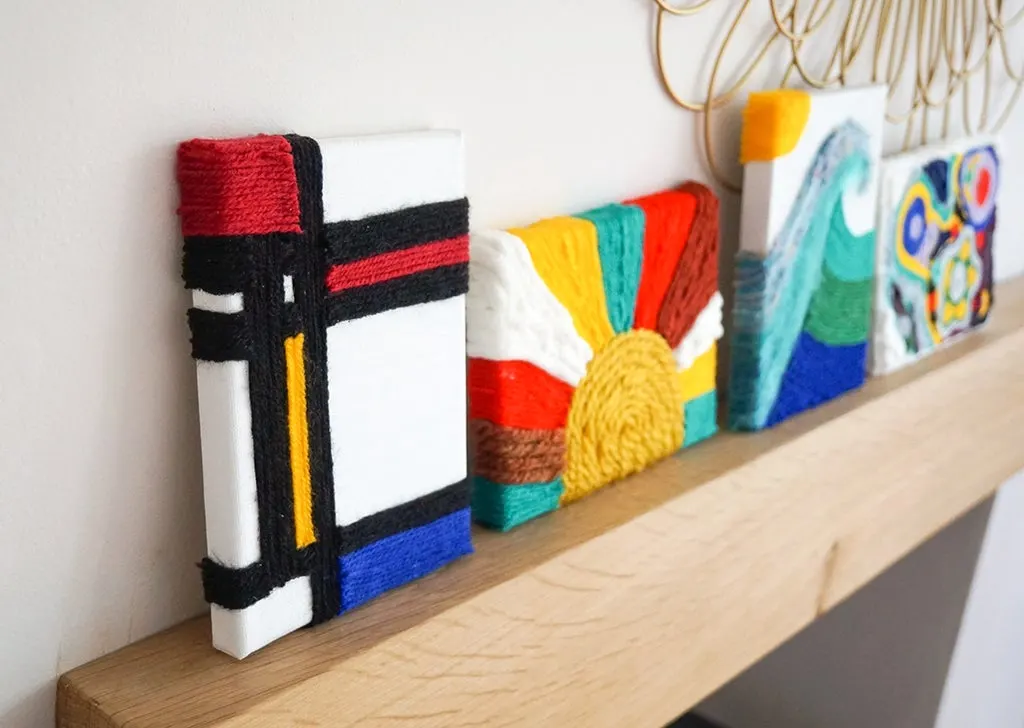 DIY Yarn Canvas Art