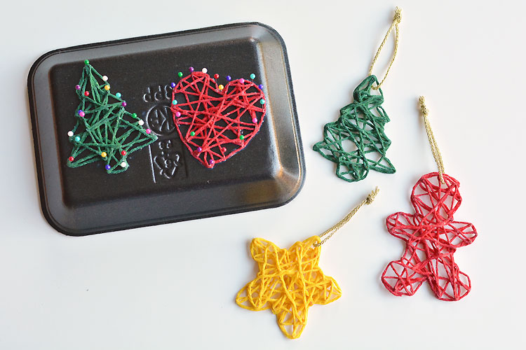 How to Make Wrapped Yarn Ornaments