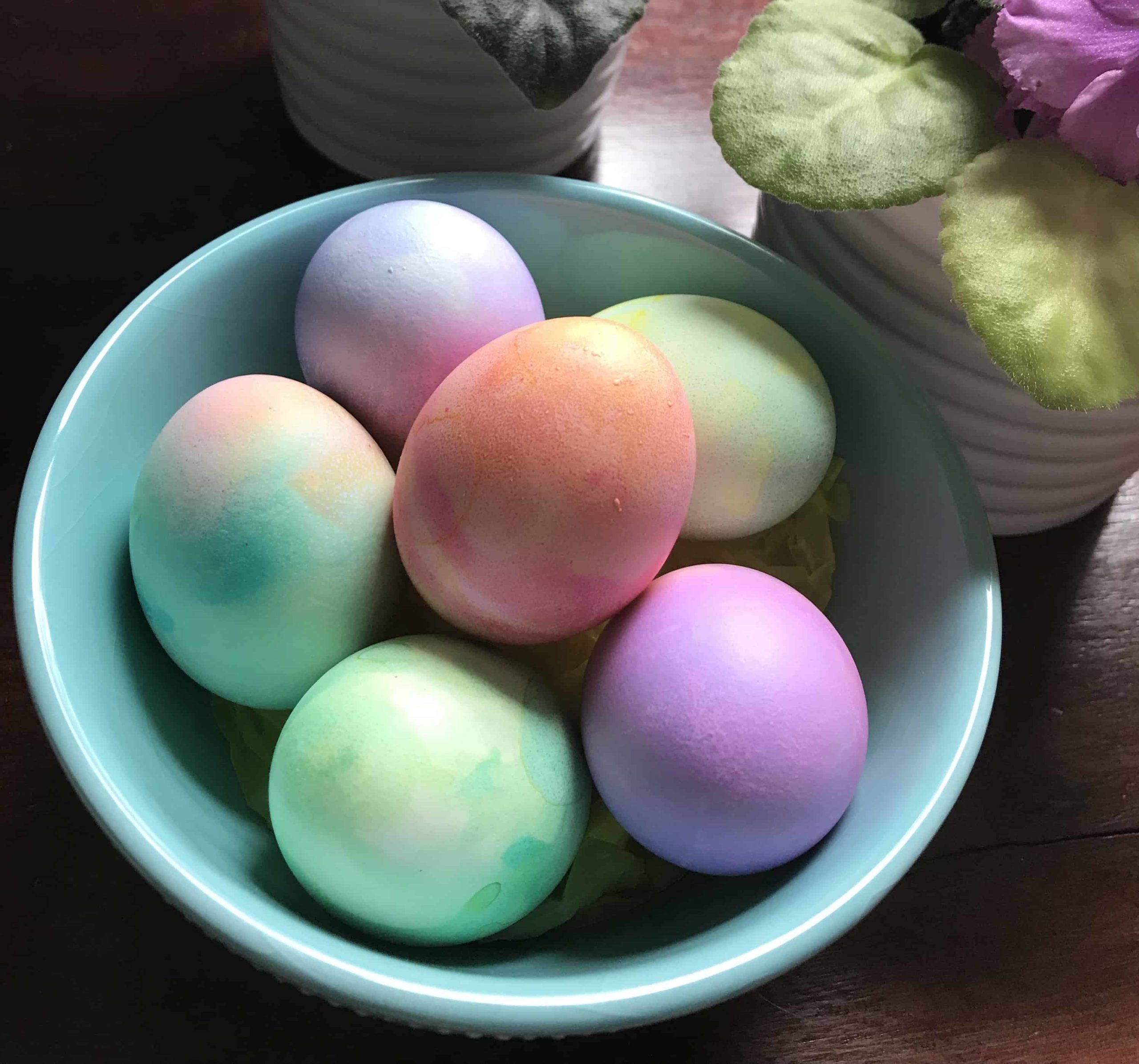 Easy watercolor Easter eggs