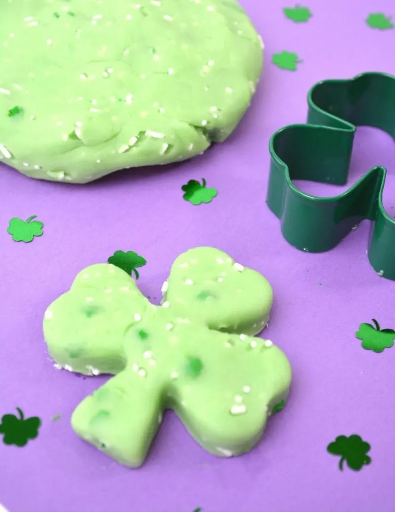 Edible St Patrick's Day Jell-O Playdough