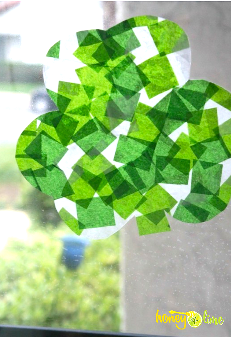 Paper Shamrock Suncatcher